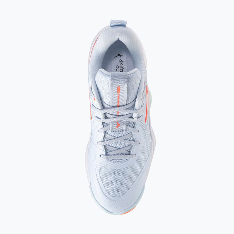 Damen-Volleyballschuhe Mizuno Wave Momentum Elite blue finch/white/lava orange 5