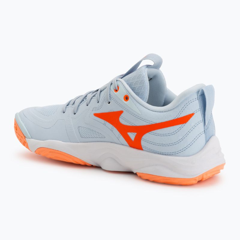 Damen-Volleyballschuhe Mizuno Wave Momentum Elite blue finch/white/lava orange 3