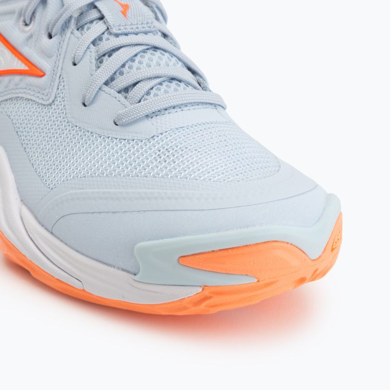Damen-Volleyballschuhe Mizuno Wave Momentum Elite blue finch/white/lava orange 7
