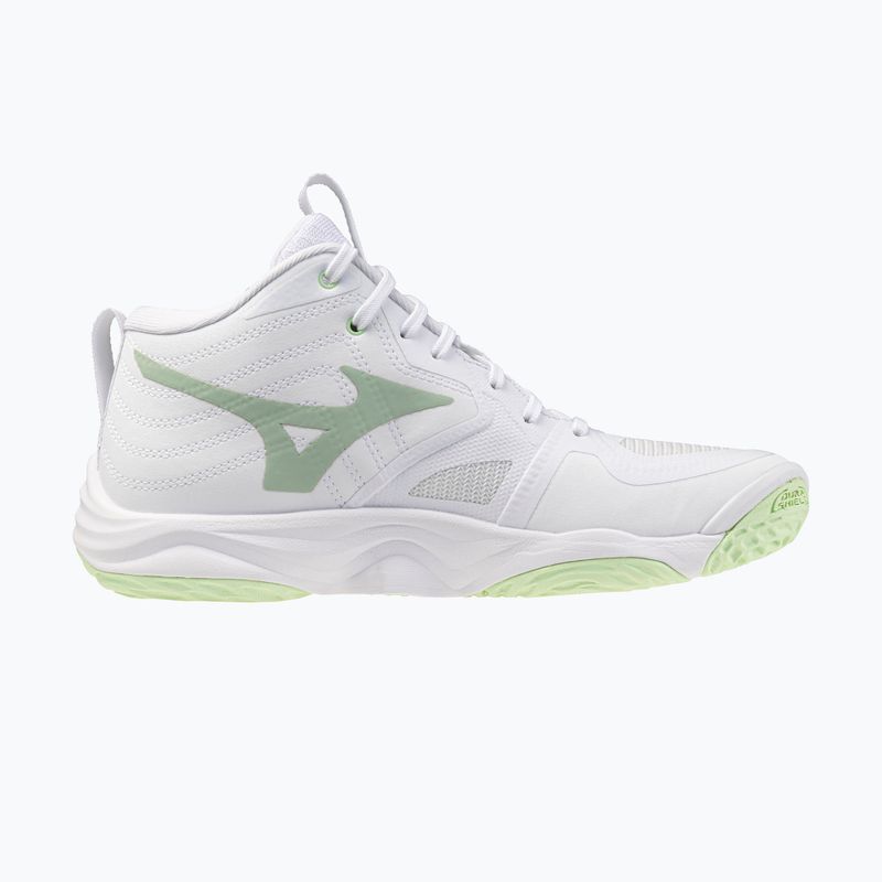 Damen-Volleyballschuhe Mizuno Wave Momentum Elite Mid white/balsam green/ambrosia 2