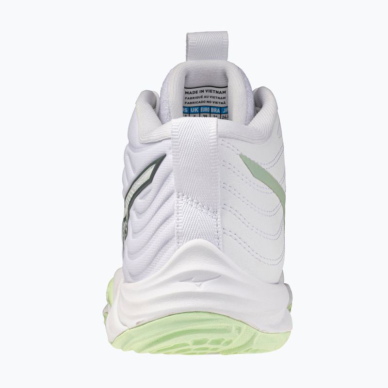 Damen-Volleyballschuhe Mizuno Wave Momentum Elite Mid white/balsam green/ambrosia 3
