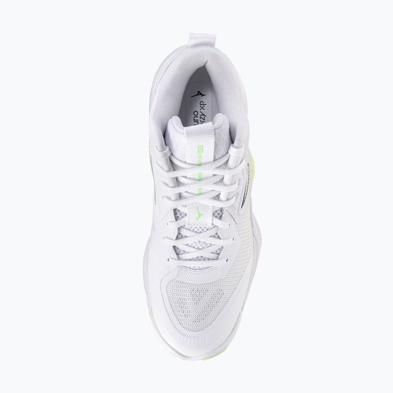 Damen-Volleyballschuhe Mizuno Wave Momentum Elite Mid white/balsam green/ambrosia 5