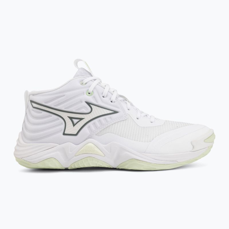 Damen-Volleyballschuhe Mizuno Wave Momentum Elite Mid white/balsam green/ambrosia 2