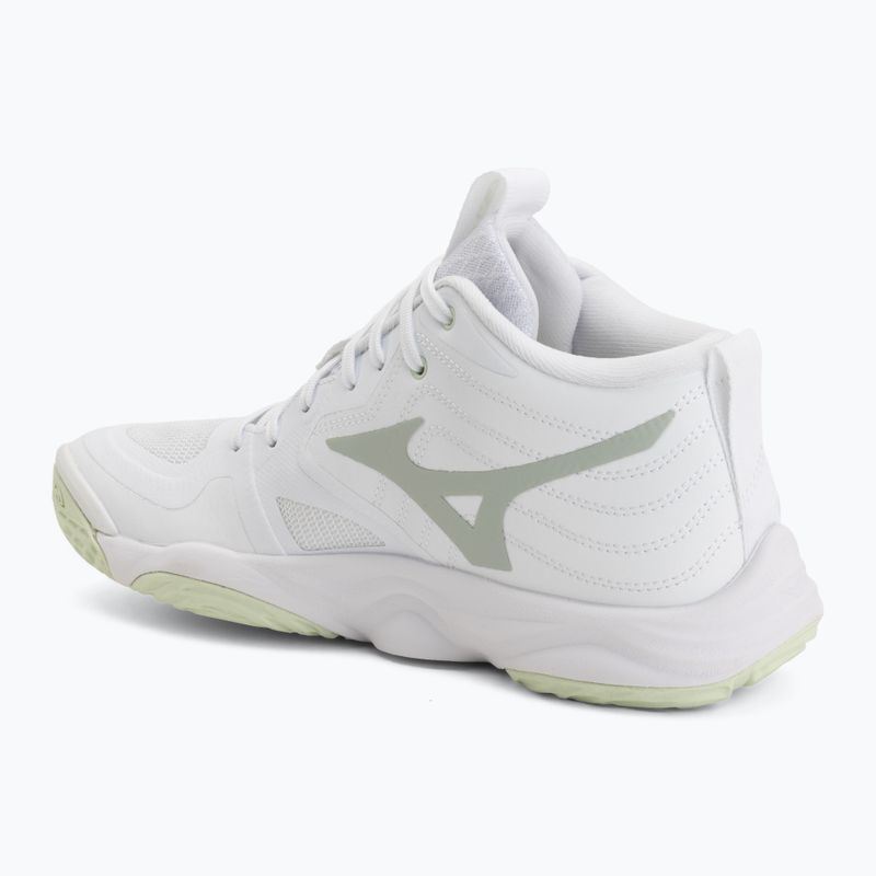 Damen-Volleyballschuhe Mizuno Wave Momentum Elite Mid white/balsam green/ambrosia 3