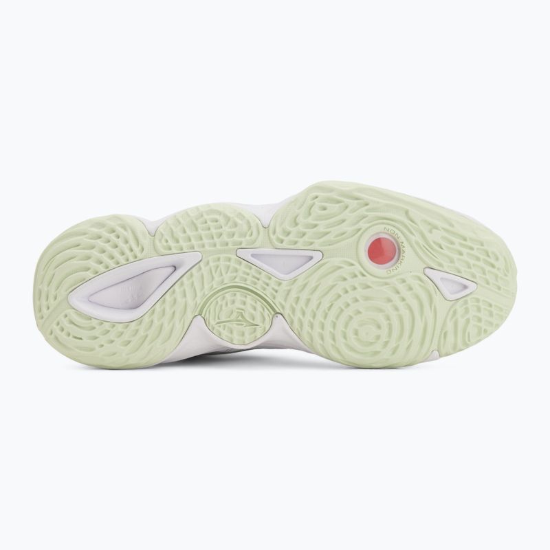 Damen-Volleyballschuhe Mizuno Wave Momentum Elite Mid white/balsam green/ambrosia 4