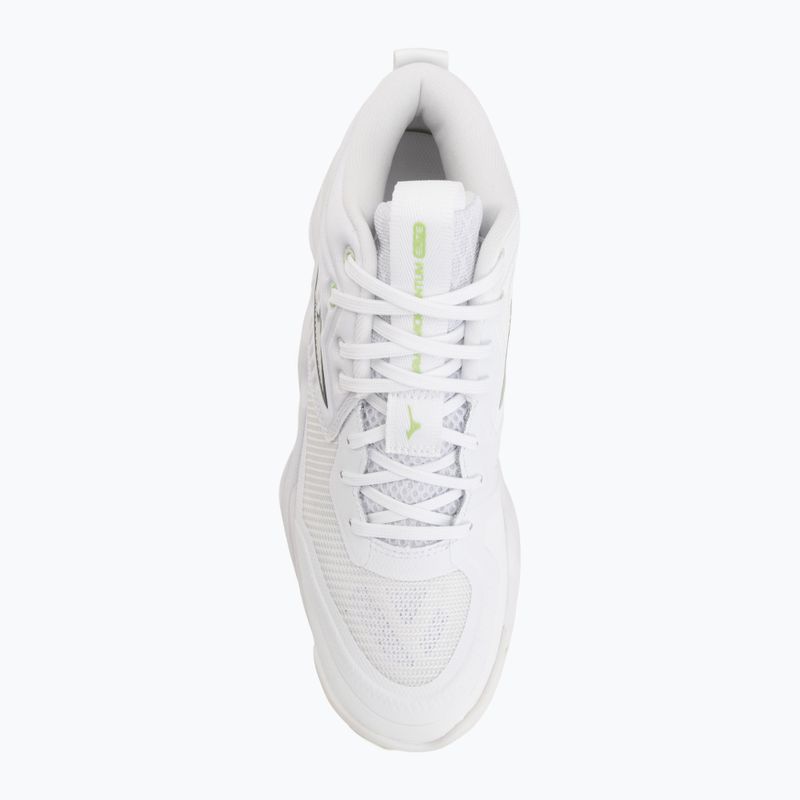 Damen-Volleyballschuhe Mizuno Wave Momentum Elite Mid white/balsam green/ambrosia 5