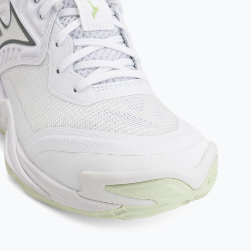 Damen-Volleyballschuhe Mizuno Wave Momentum Elite Mid white/balsam green/ambrosia 7