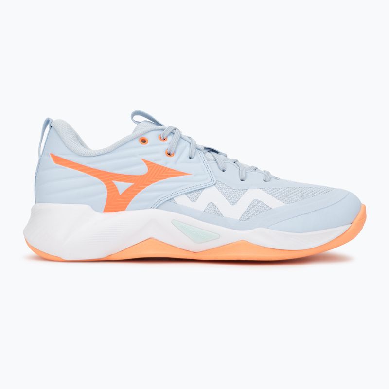 Damen-Volleyballschuhe Mizuno Wave Momentum Pro blue finch/lava orange/flamingo coral 2