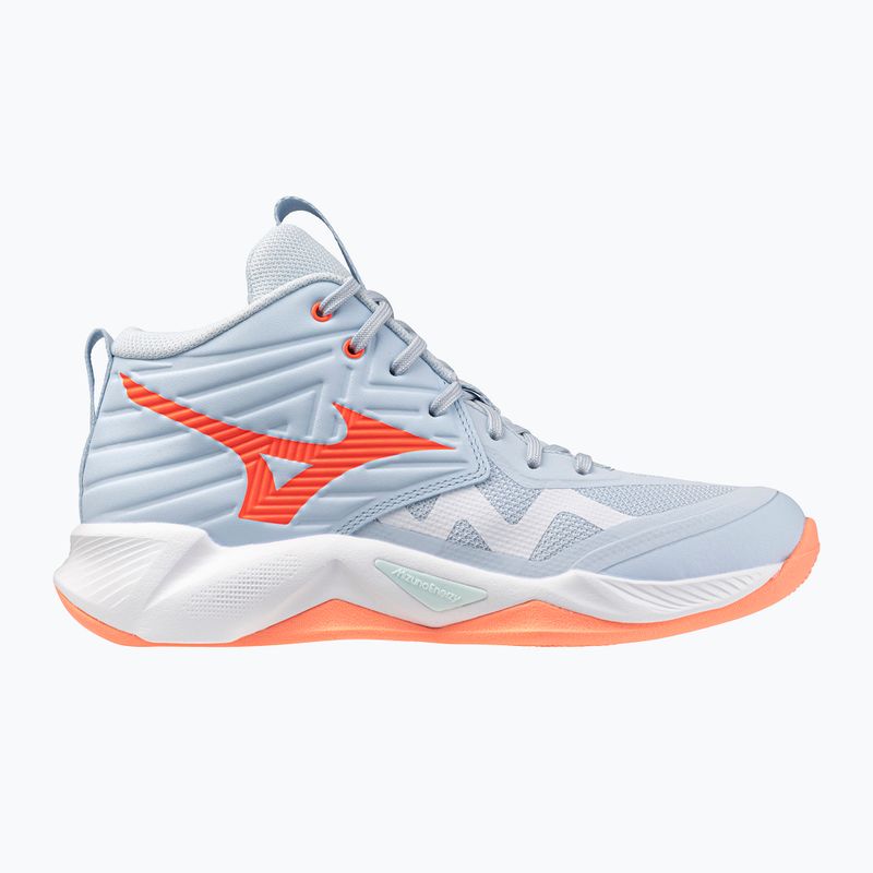 Damen-Volleyballschuhe Mizuno Wave Momentum Pro Mid blue finch/lava orange/flamingo coral