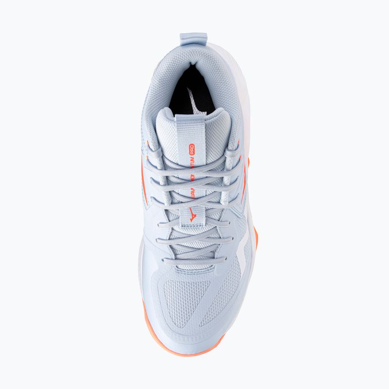 Damen-Volleyballschuhe Mizuno Wave Momentum Pro Mid blue finch/lava orange/flamingo coral 5