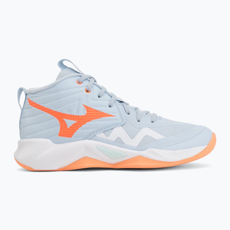 Damen-Volleyballschuhe Mizuno Wave Momentum Pro Mid blue finch/lava orange/flamingo coral 2