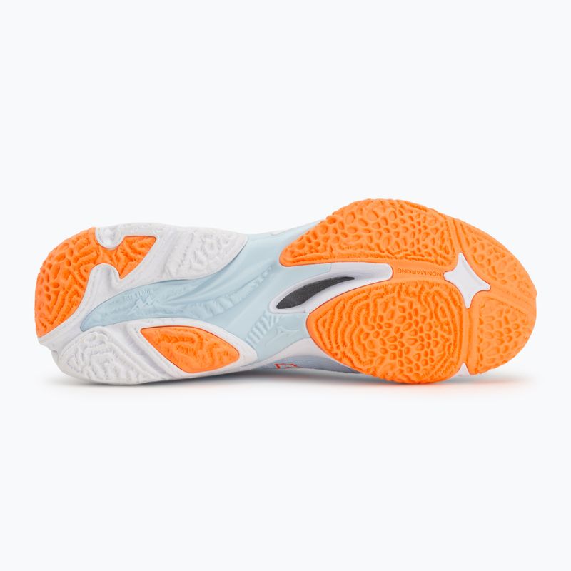 Damen-Volleyballschuhe Mizuno Wave Lightning Elite blue finch/white/lava orange 4