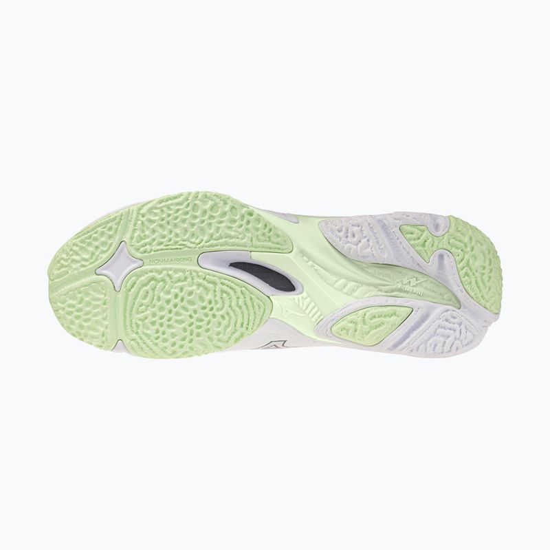 Damen-Volleyballschuhe Mizuno Wave Lightning Elite white/balsam green/ambrosia 4