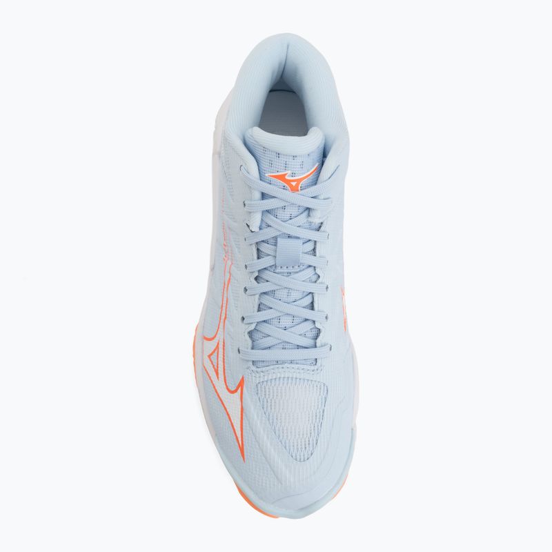 Damen-Volleyballschuhe Mizuno Wave Lightning Elite Mid blue finch/whitelava orange 5