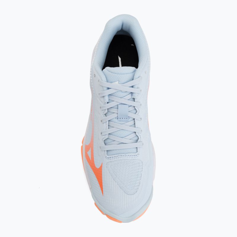 Damen-Volleyballschuhe Mizuno Wave Lightning Pro blue finch/lava orange/flamingo coral 5