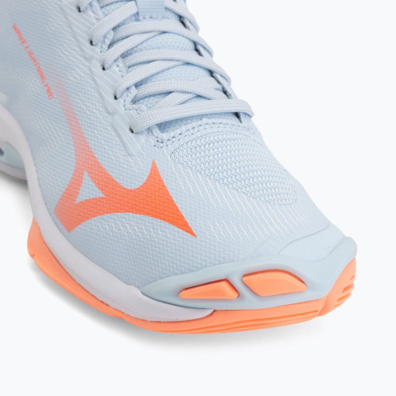 Damen-Volleyballschuhe Mizuno Wave Lightning Pro Mid blue finch/lava orange/flamingo coral 7