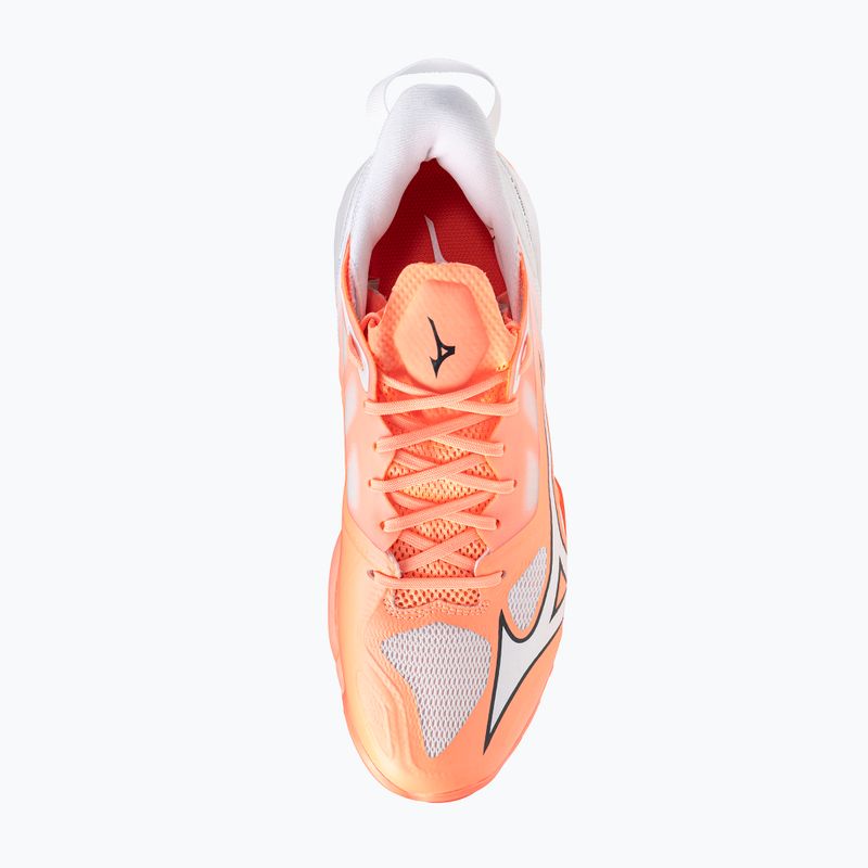Handballschuhe Mizuno Wave Mirage 5 flamingo coral/white 5