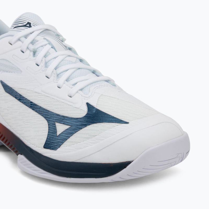 Herren-Tennisschuhe Mizuno Wave Exceed Court AC white/insignia blue/orange 7