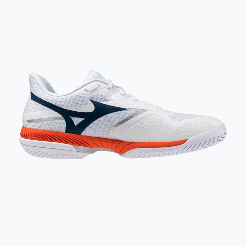 Herren-Tennisschuhe Mizuno Wave Exceed Court AC white/insignia blue/orange 2