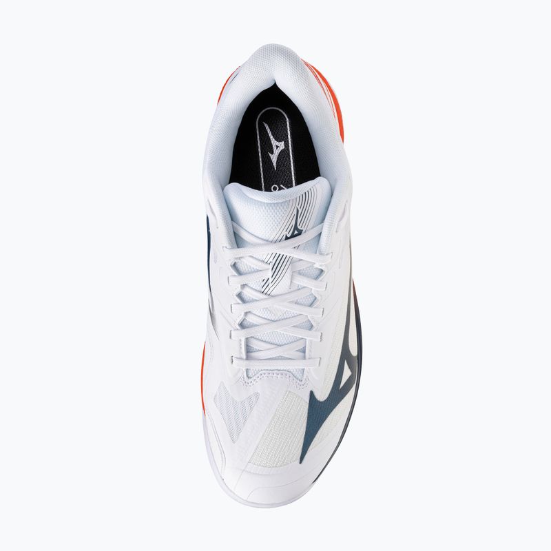 Herren-Tennisschuhe Mizuno Wave Exceed Court AC white/insignia blue/orange 5