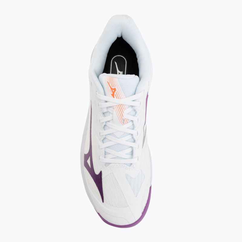 Damen Tennisschuhe Mizuno Wave Exceed Court AC white/dahlia/lava orange 5