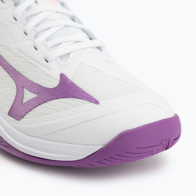 Damen Tennisschuhe Mizuno Wave Exceed Court AC white/dahlia/lava orange 7