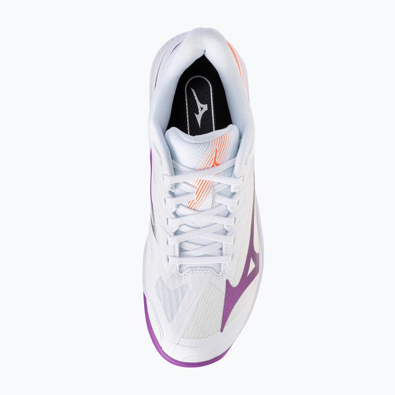 Damen Tennisschuhe Mizuno Wave Exceed Court AC white/dahlia/lava orange 5
