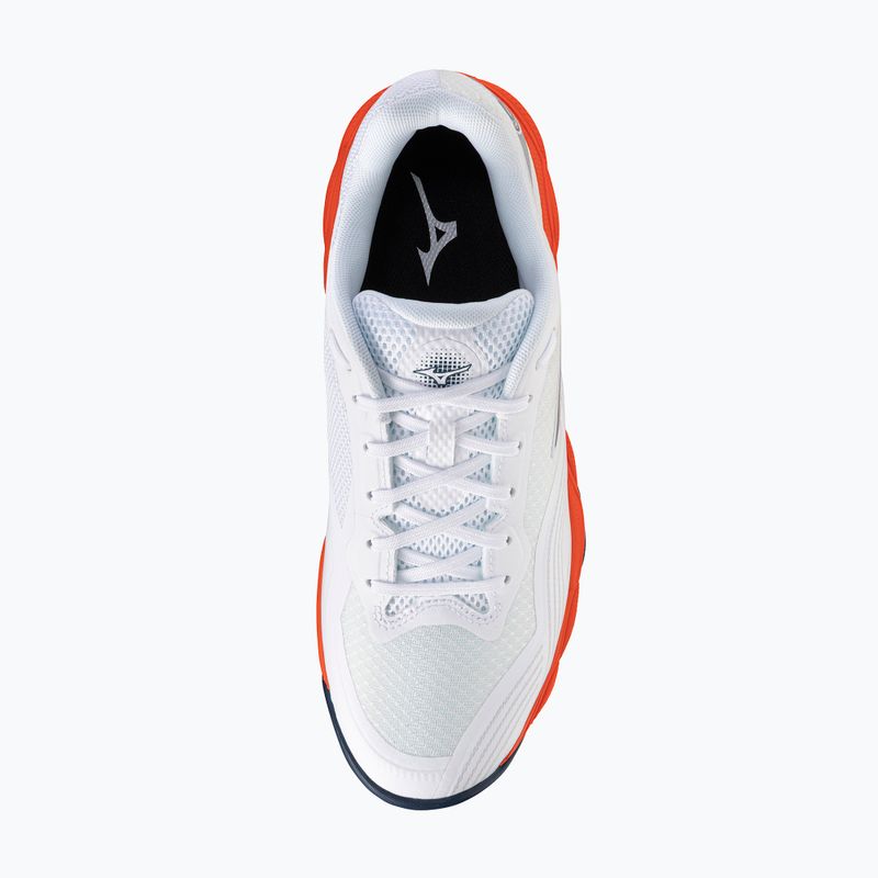 Herren-Tennisschuhe Mizuno Wave Enforce Court 2 AC white/insignia blue/orange 5
