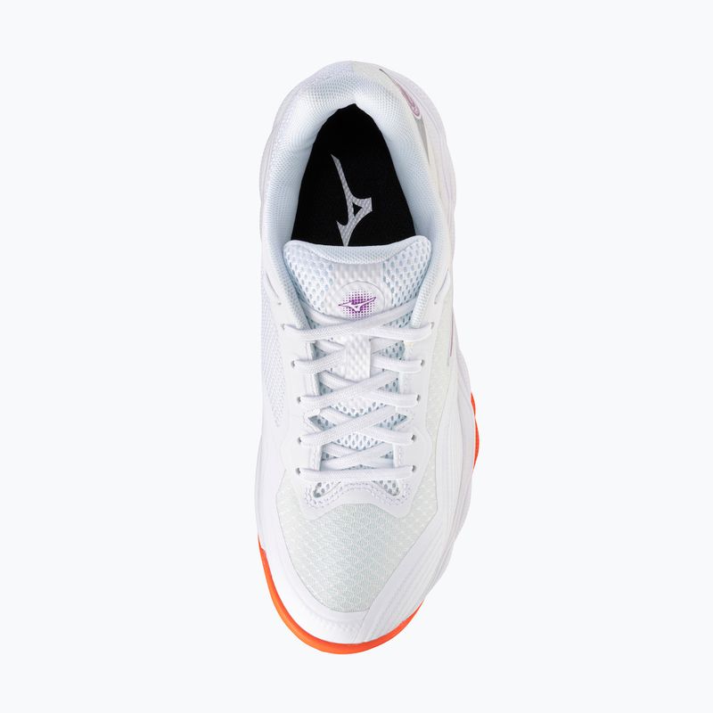 Damen Tennisschuhe Mizuno Wave Enforce Court 2 CC white/dahlia/sunstone 5