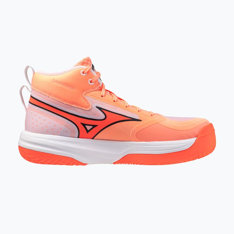 Volleyballschuhe Mizuno Neo Jump Mid flamingo coral/lava orange/white 2