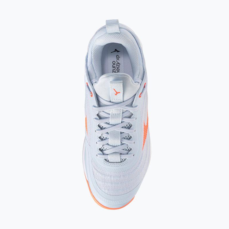 Damen-Volleyballschuhe Mizuno Wave Luminous Elite blue finch/lava orange/flamingo coral 5
