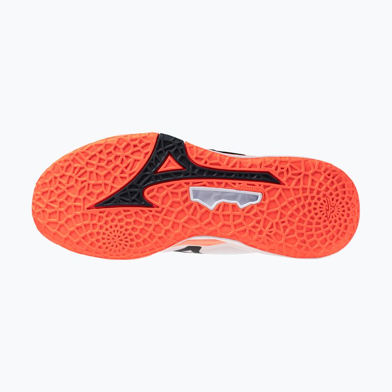 Handballschuhe Mizuno Wave Stealth Neo 2.1 white/black/flamingo coral 4