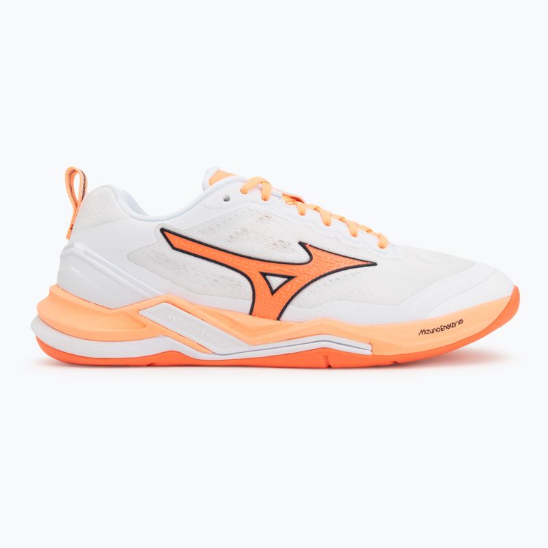 Handballschuhe Mizuno Wave Stealth Elite white/lava orange 2