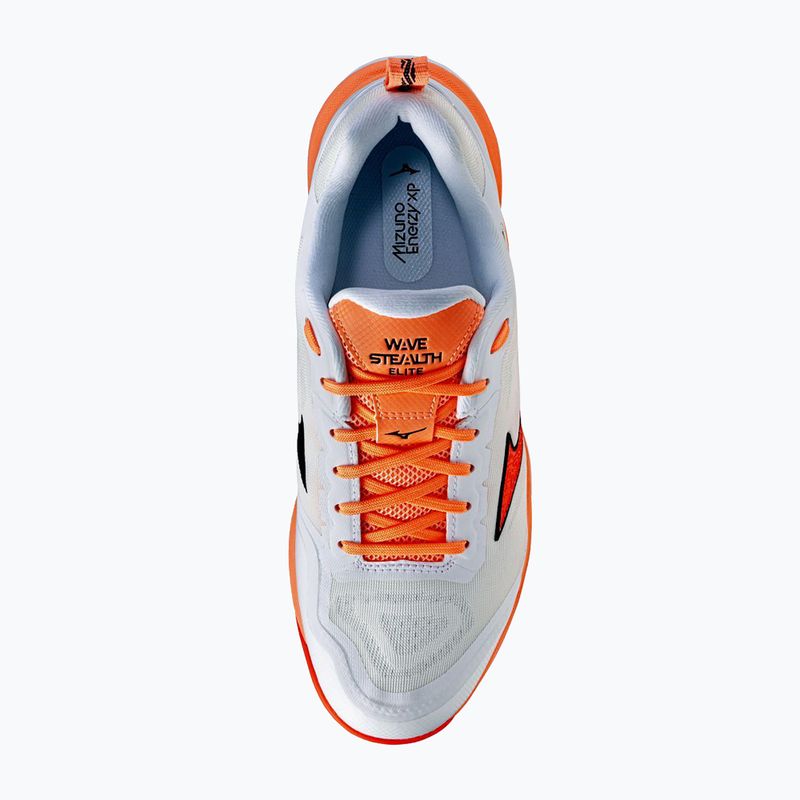 Handballschuhe Mizuno Wave Stealth Elite white/lava orange 5