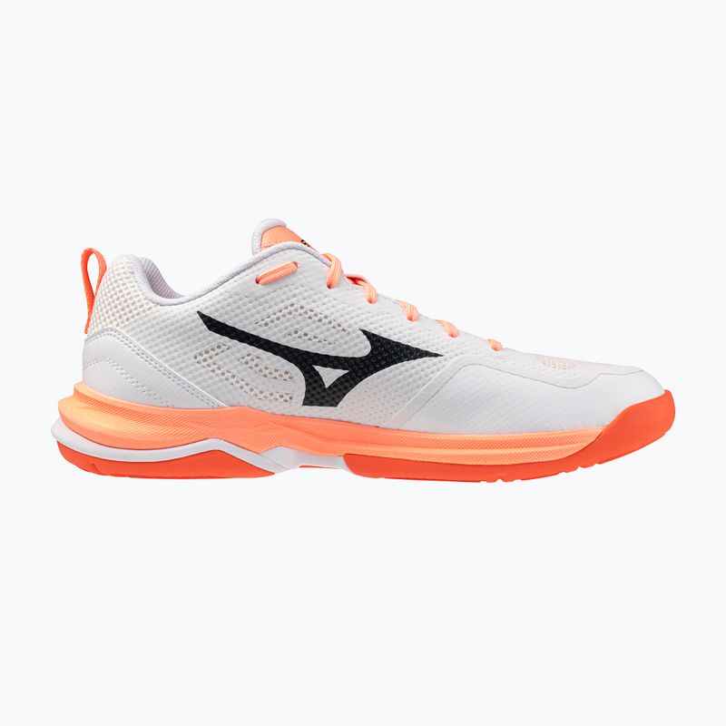 Handballschuhe Mizuno Wave Stealth Pro white/black/flamingo coral 2
