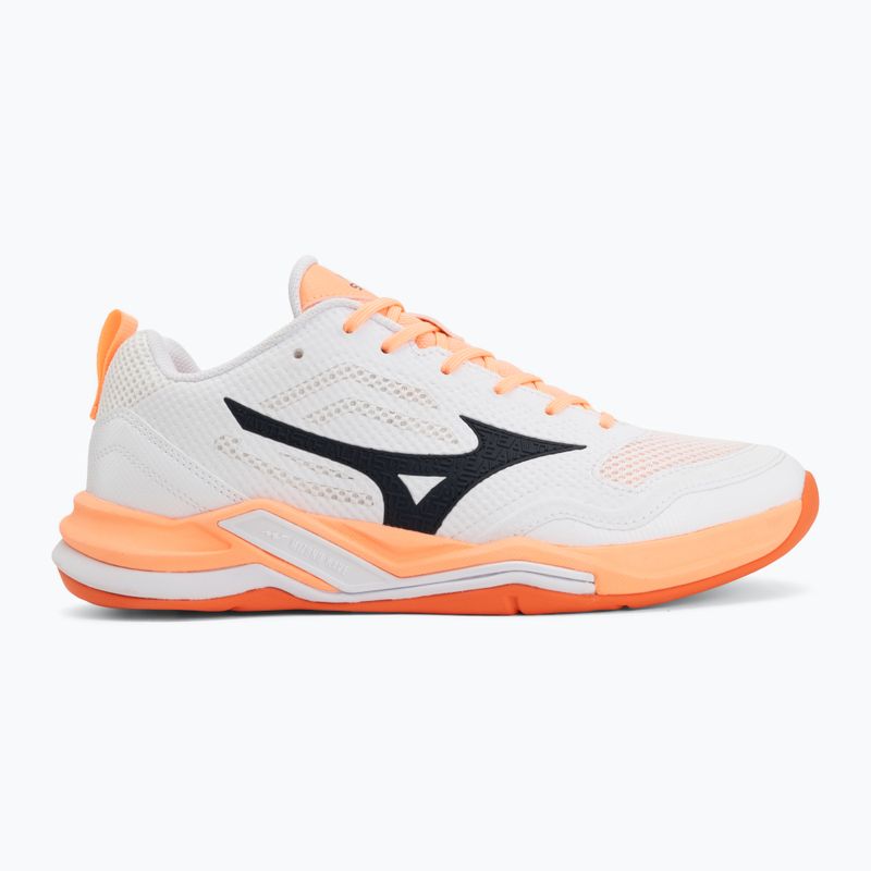 Handballschuhe Mizuno Wave Stealth Pro white/black/flamingo coral 2
