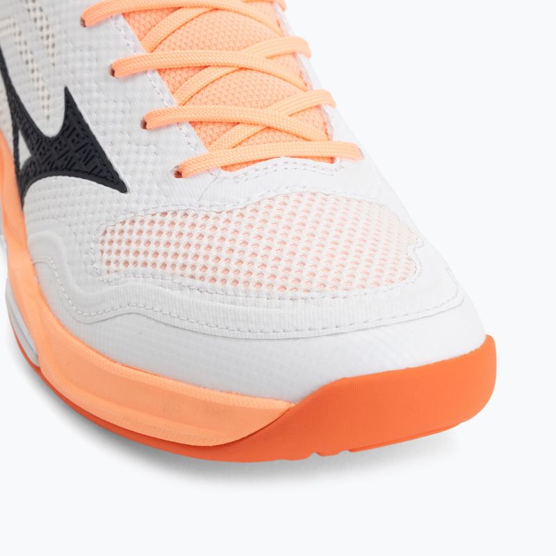 Handballschuhe Mizuno Wave Stealth Pro white/black/flamingo coral 7