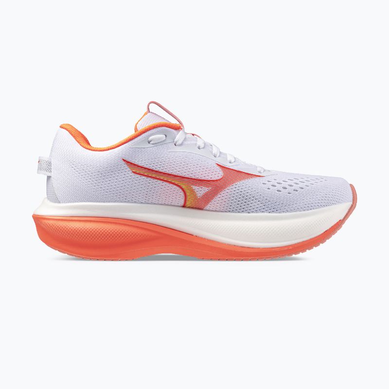 Laufschuhe für Damen Mizuno Wave Rider 30 white/flamingo coral/lime pulp 2