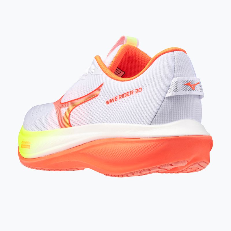Laufschuhe für Damen Mizuno Wave Rider 30 white/flamingo coral/lime pulp 4