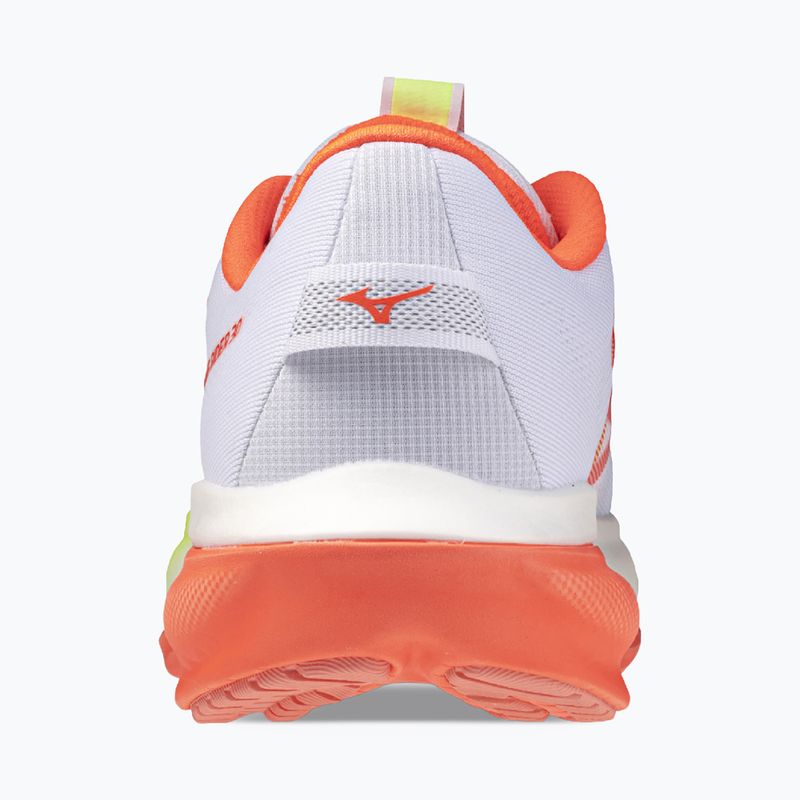 Laufschuhe für Damen Mizuno Wave Rider 30 white/flamingo coral/lime pulp 5
