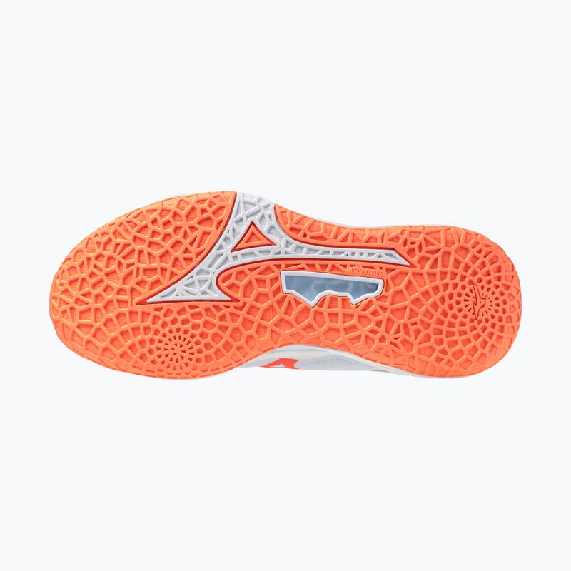 Handballschuhe Damen Mizuno Wave Stealth Neo 2.1 blue finch/lava orange/white 3