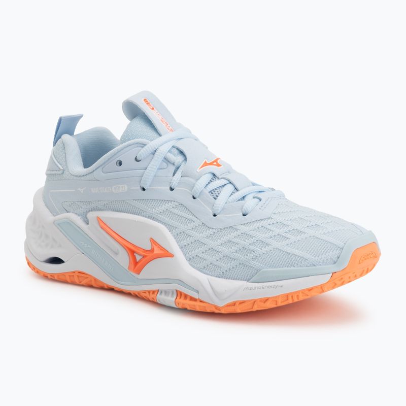 Handballschuhe Damen Mizuno Wave Stealth Neo 2.1 blue finch/lava orange/white