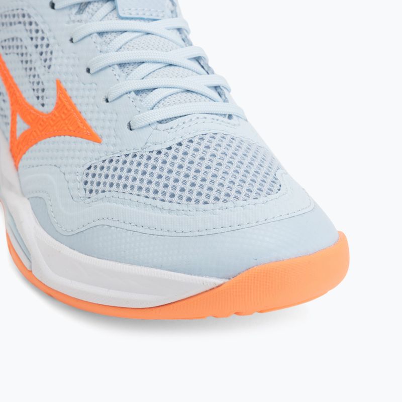 Handballschuhe Damen Mizuno Wave Stealth Pro blue finch/lava orange 7