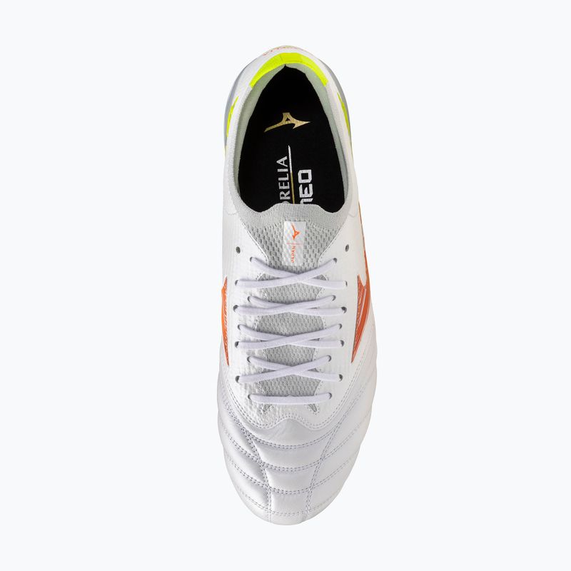 Fußballschuhe Mizuno Morelia Neo V β Japan AG white/lava orange/evening primrose 5