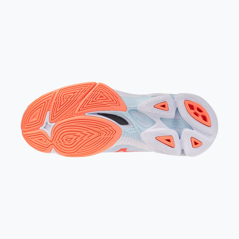 Damen-Volleyballschuhe Mizuno Wave Lightning Pro blue finch/lava orange/flamingo coral 4
