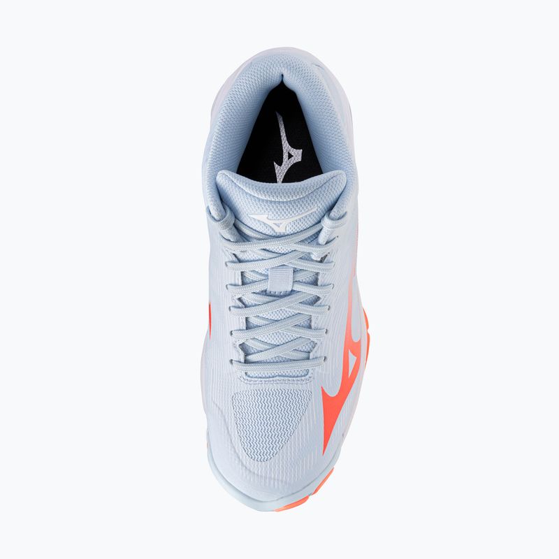 Damen-Volleyballschuhe Mizuno Wave Lightning Pro Mid blue finch/lava orange/flamingo coral 5