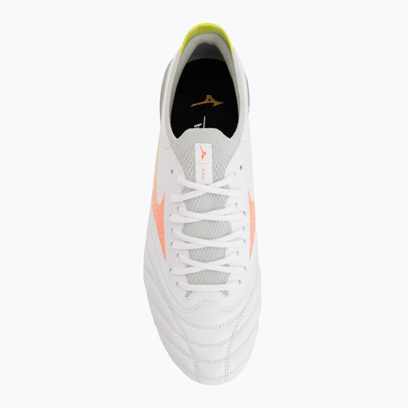 Fußballschuhe Mizuno Morelia Neo V β Pro AG white/lava orange/evening primrose 5