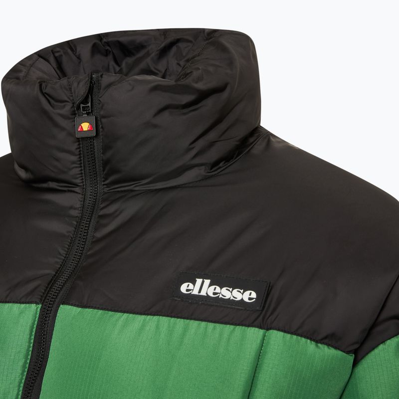 Herren Ellesse Argent Gefütterte isolierte Jacke schwarz / grün 5