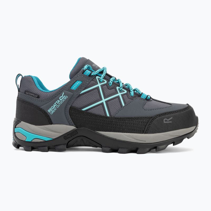 Damen-Trekkingstiefel REGATTA Samaris III Low seal grau/türkis 2