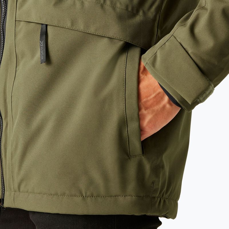 Herren-Regenjacke Regatta Balaton olive night/black 7